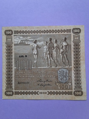 Litt. D 100 MARKKAA 1939 A4990223