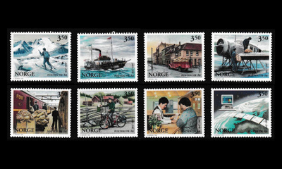Norja 1218-25 ** Posti 350v (1996)