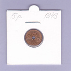 5 p v.1943 Cu KM#64.1 (leimakiiltoa) - pikkukuva 1