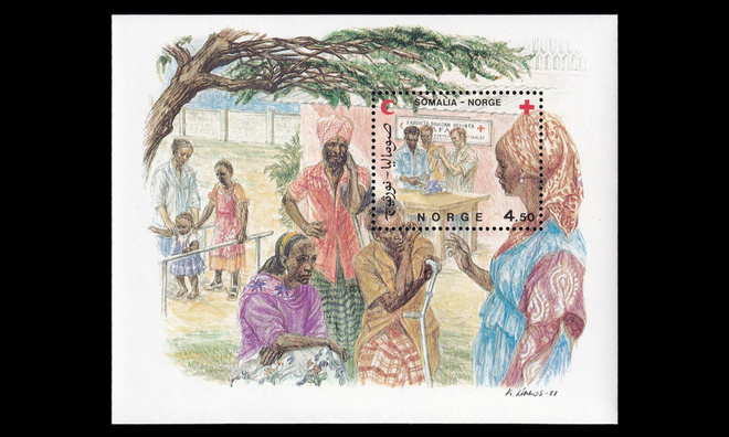 Norja 968BL7 ** Norja-Somalia blokki (1987)