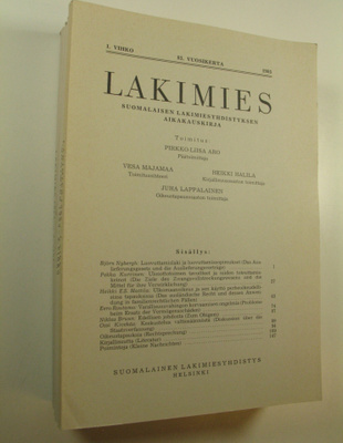 Pirkko-Liisa (toim.) Aro : Lakimies, 83. vuosikerta (1985...