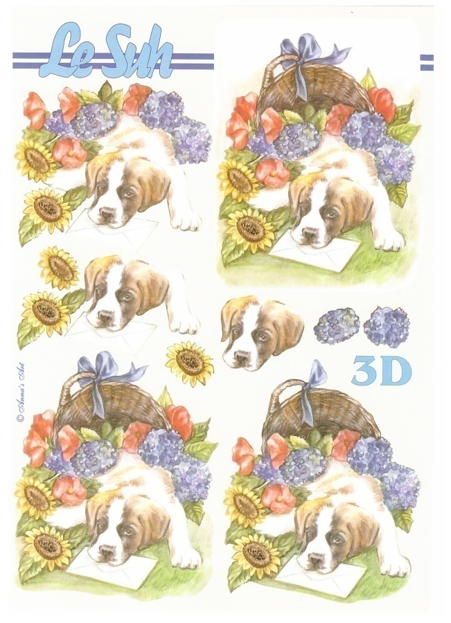 3D KUVA "KOIRA...KESÄKUKAT & KIRJEPOSTIA" /Le Suh
