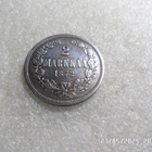 2 mk  1872  hopeaa  hienokuntoinen   kl 8 . - pikkukuva 3