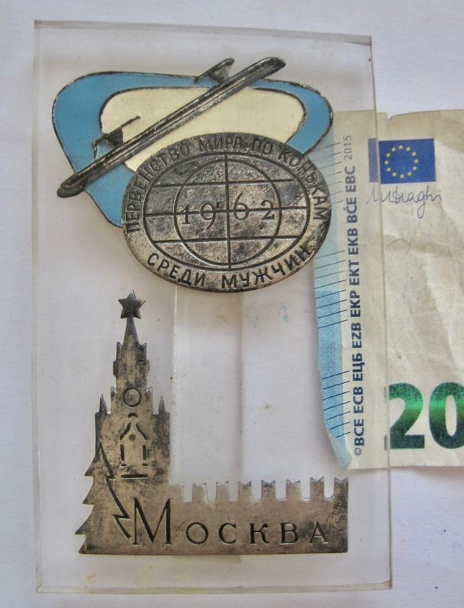 VANHA Plaketti Mitali Luistelu MM-kisat 1962 Moskova CCCP