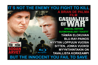 UUSI CASUALTIES OF WAR BLU-RAY DE PALMA 89 ILMAINEN TOIMITUS