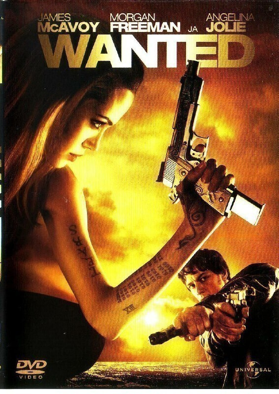 dvd, Wanted (J. McAvoy, M. Freeman, A. Jolie) [toiminta]