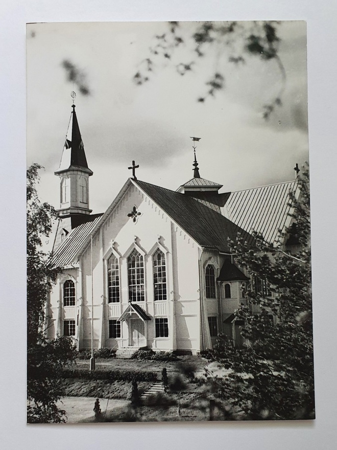 Heinäveden kirkko - vanha postikortti 60/70-luvulta