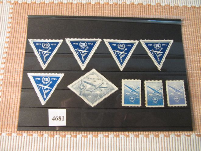 Kirjeensulkijoita 9 kpl.mm .Wakefield 1950