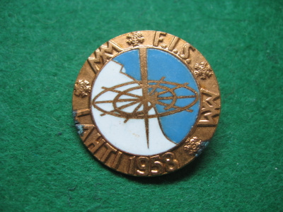 Lahden MM-hiihdon kisapinssi -1958