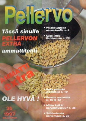 Pellervo n:o 3b 1997 Kaikki alkoi viljalaivasta. Lannanlevit