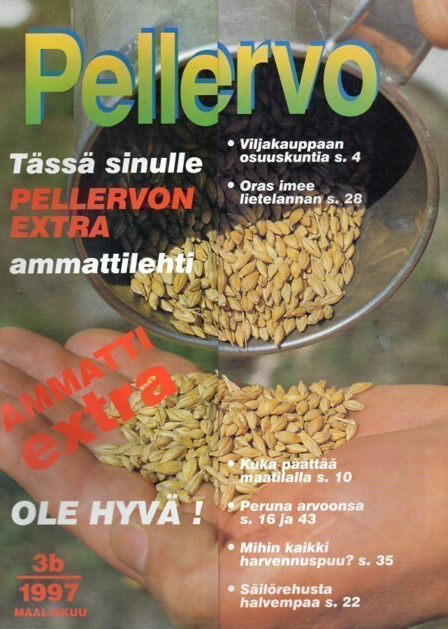 Pellervo n:o 3b 1997 Kaikki alkoi viljalaivasta. Lannanlevit