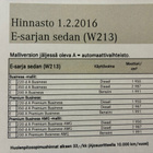 Hinnasto Mercedes E-sarja W213 2016 Veho 1.2.2016 - esite - pikkukuva 2