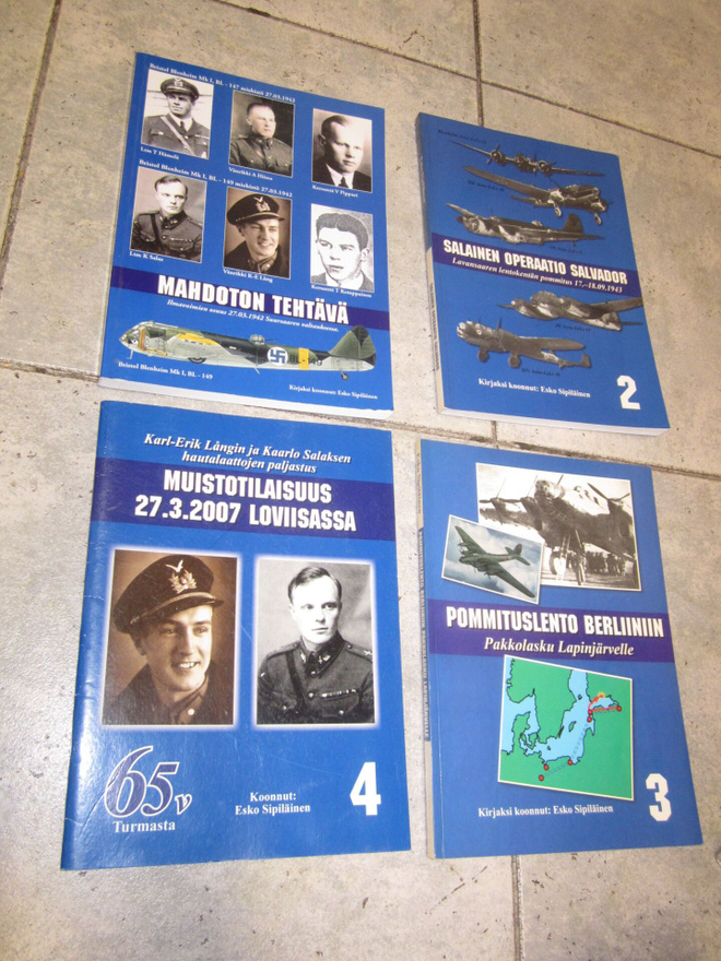 ESKO SIPILÄINEN - KIRJAT -1, 2, 3, 4 -SIGNEERATUT !