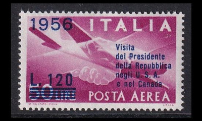 Italia 962 ** Presidentin vierailu Yhdysvalloissa (1956)