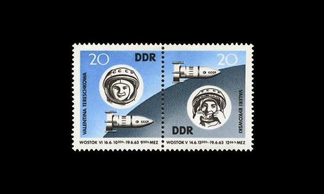 DDR 970-1_zd ** Wostok V, avaruus (1963)