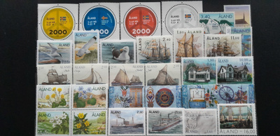 ÅLAND / AHVENANMAA postimerkkejä MARKKA * 31 kpl