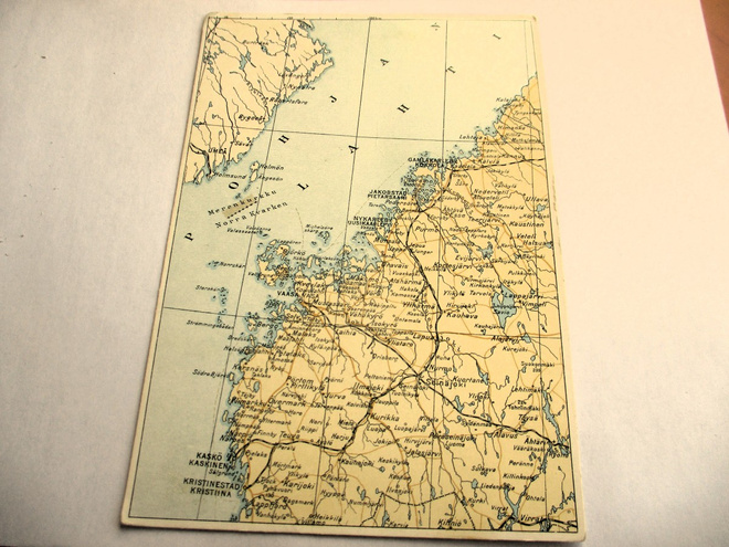 Karttakortti Pietarsaari ym. 1939 MMH *