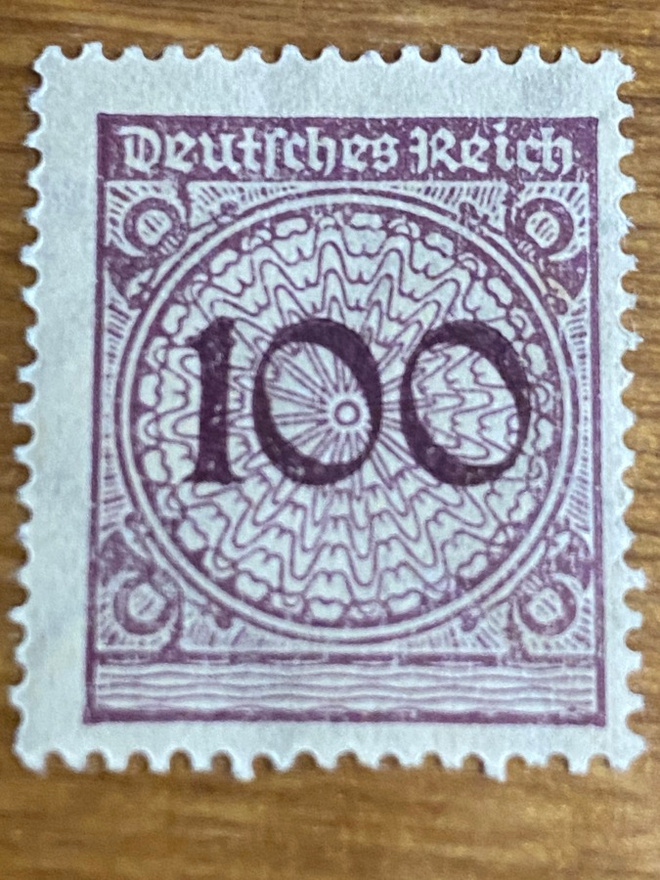 SAKSA REICH 1923 RAHAUUDISTUS YLEISMERKKI Mi343**