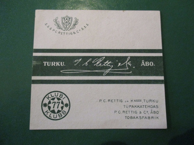 TUPAKKA ETIKETTI - KLUBI 77  H-3137