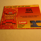 sisu special lätkäkortti -93 petri varis jokerit - sharks - pikkukuva 2