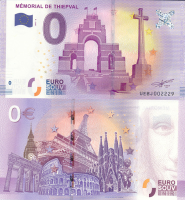 0€ France MÉMORIAL DE THIEPVAL ALE ( Ovh 3.95€ )