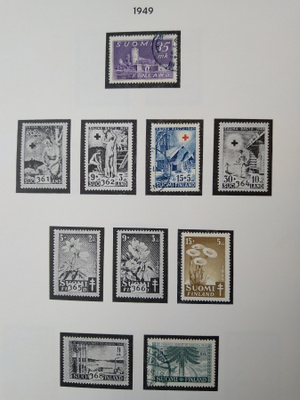 1949 Suomi postimerkki 4 kpl