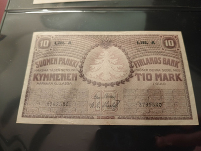 10 markkaa 1909 Litt A