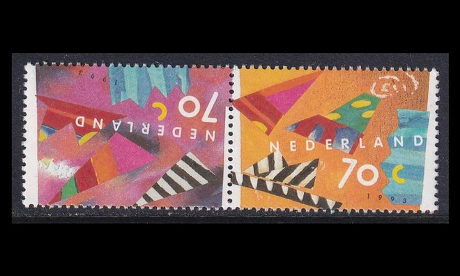 Alankomaat 1462-3p2 ** Tervehdysmerkit pari (1993)