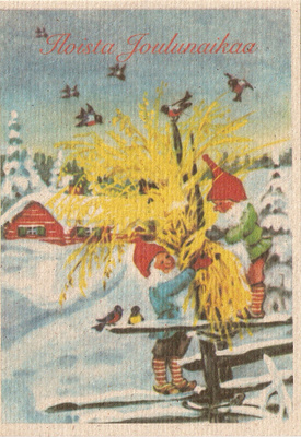 Iloista Joulunaikaa linnulle. Ei kulk.