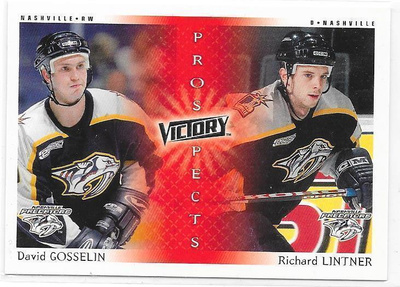 00-01 UD Victory #269 D.Gosselin & Richard Lintner NSH RC