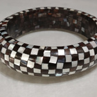 Upea Mother of pearl käsitöitä rannerengas simpukka - pikkukuva 1