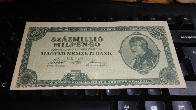Hungary Unkari 100Milj. Pengö 1946 P130 VF+