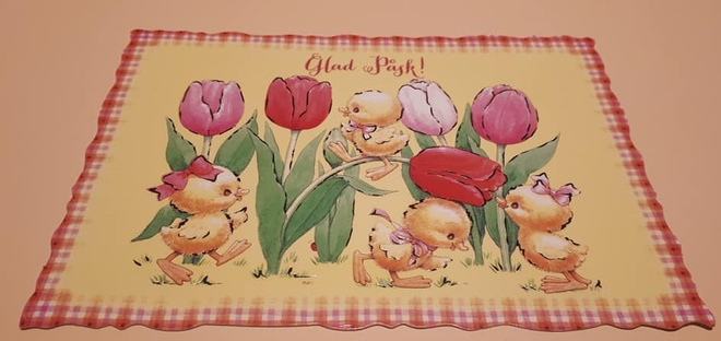 KAUNIS PÄÄSIÄISKORTTI TIPUT JA TULPPAANIT *UUSI*
