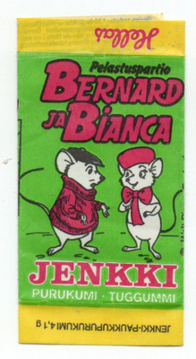 Purkkakääre Hellas. BERNARD JA BIANCA (Vihreä)