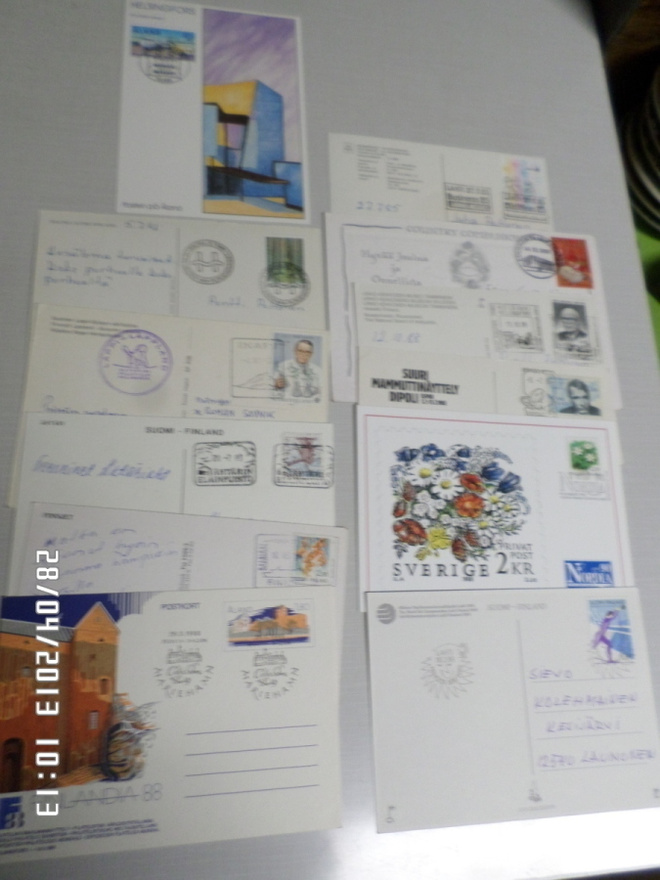 12  kpl  Erikoisleima  kortteja, siistikuntoiset