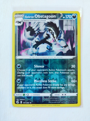 Galarian Obstagoon Reverse Holo Rare