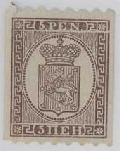 1866 5p BWb pystysivut leikattu, vasemm heikko lävistejälki