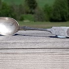 Hopeinen Suojeluskunta lusikka. Pituus - 123 mm. - pikkukuva 4