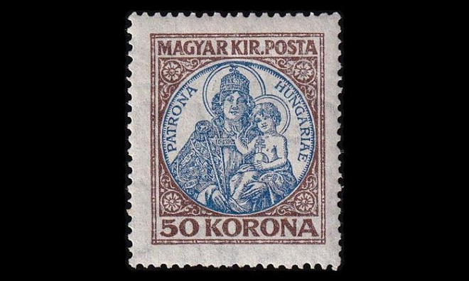 Unkari 322 ** Patrona Hungariae 50 Kr (1921)