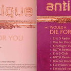 Antique - (I Would) Die for You - CD-sinkut - pikkukuva 2