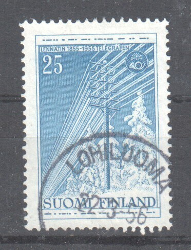 1955 Lennätin  25 mk loistoleimalla.