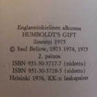 Saul Bellow - Humboldin lahja - pikkukuva 3