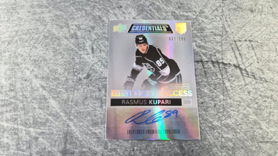 Rasmus Kupari 2021-22 Credentials Debut Ticket Access Auto