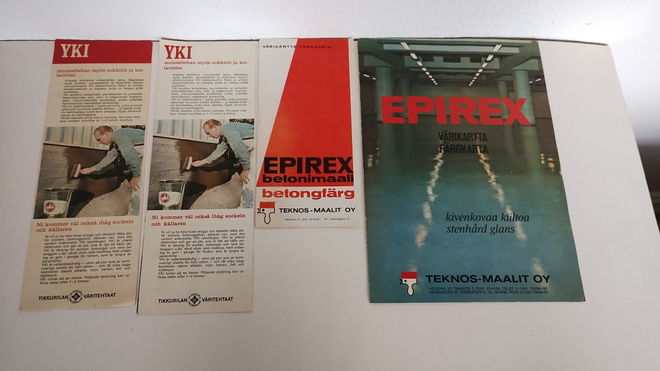 Tikkurila Teknos-Maalit VÄRIKARTTA v.1971
