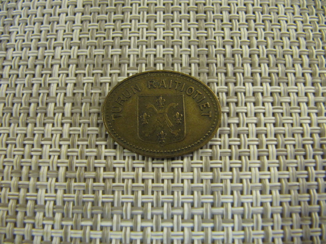 Turun raitiotiet poletti .Åbo spårvägar.