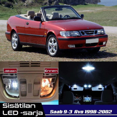 Saab 9-3 Avo (MK1) Sisätilan LED-sarja 14-osainen