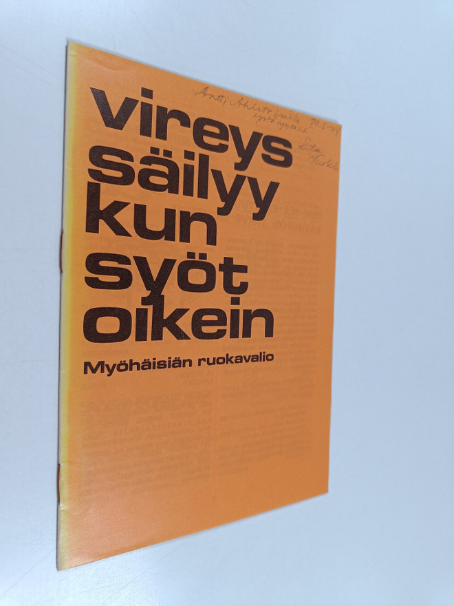 Ritva Vuokila : Vireys säilyy kun syöt oikein : Myöhäisiä...