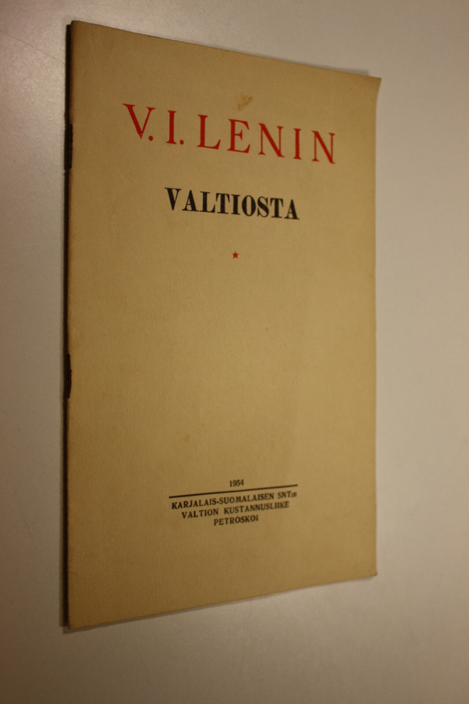V. I. Lenin : Valtiosta : luento Sverdlovin yliopistossa ...
