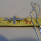 Hopeinen risti riipus 45cm - pikkukuva 3