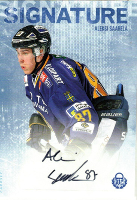 2016-17 Cardset ALEKSI SAARELA Lukko Ässät Signature nimmari